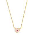 Tai TN-2820 Enamel Heart Necklace