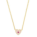 Tai TN-2820 Enamel Heart Necklace