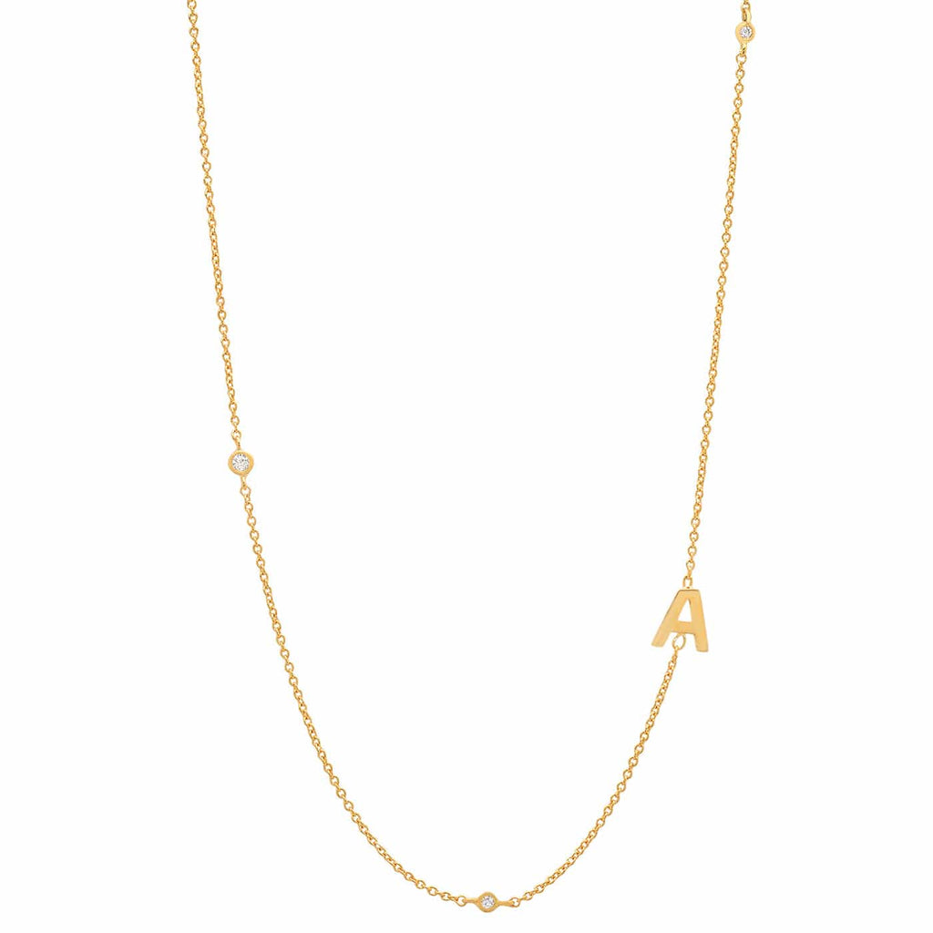 Tai Sideways Initial Necklace