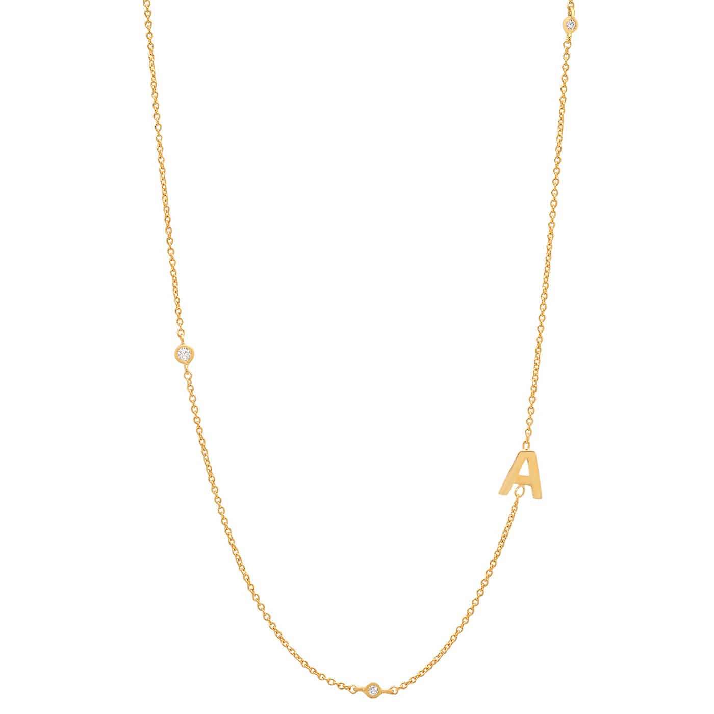 Tai Sideways Initial Necklace