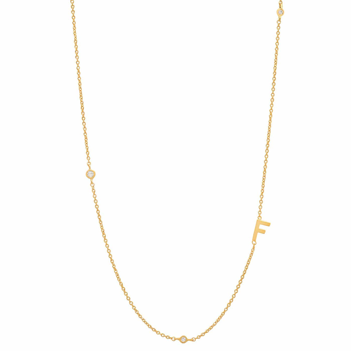 Tai Sideways Initial Necklace