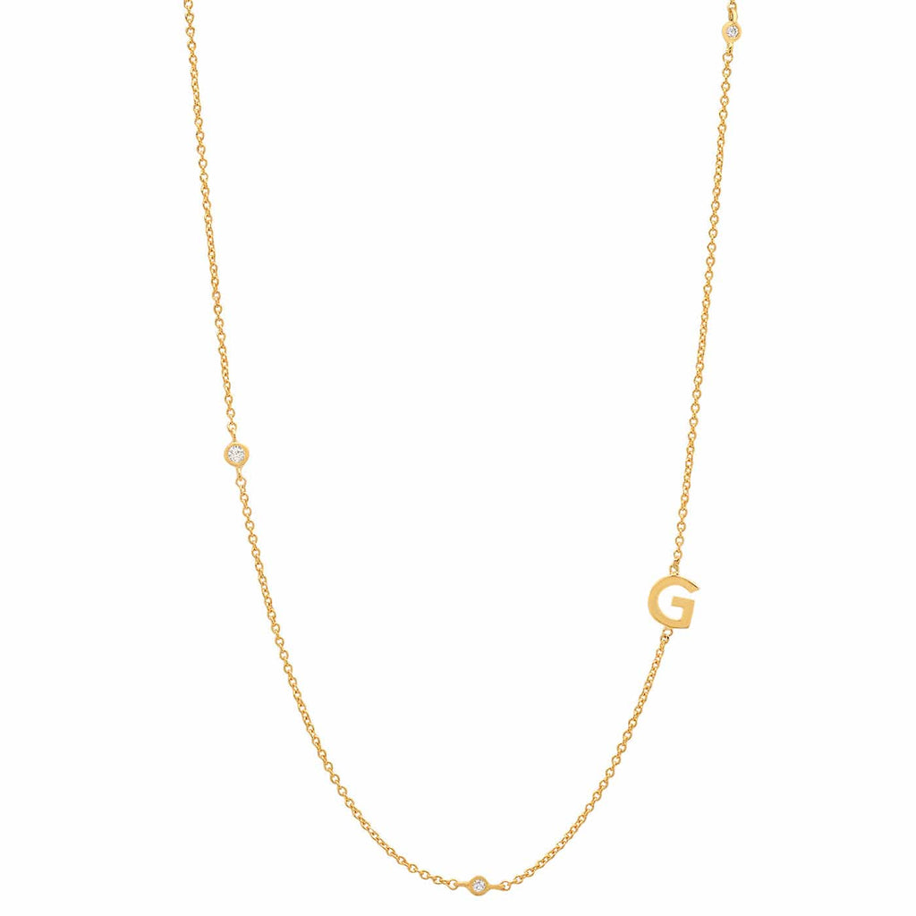 Tai Sideways Initial Necklace