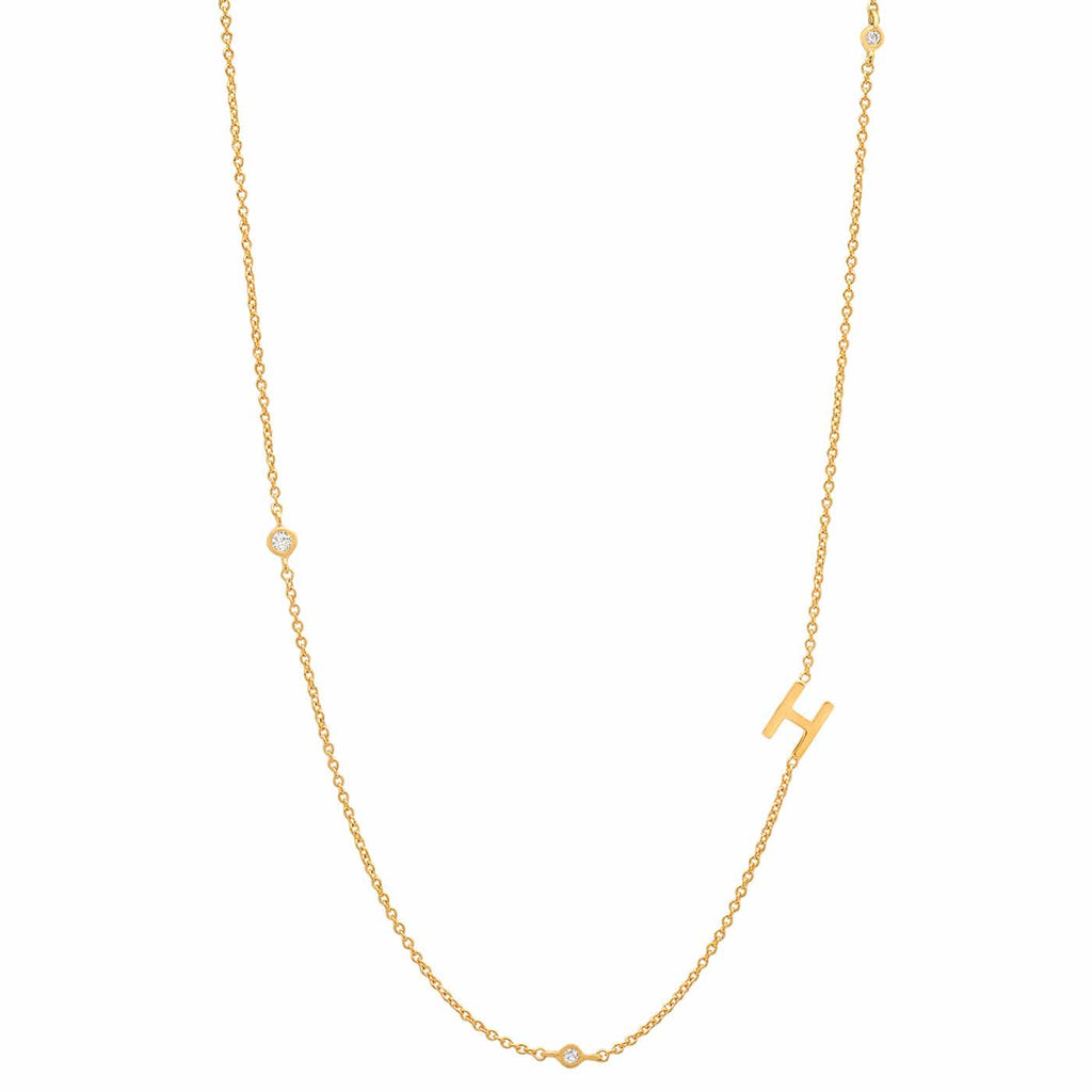 Tai Sideways Initial Necklace