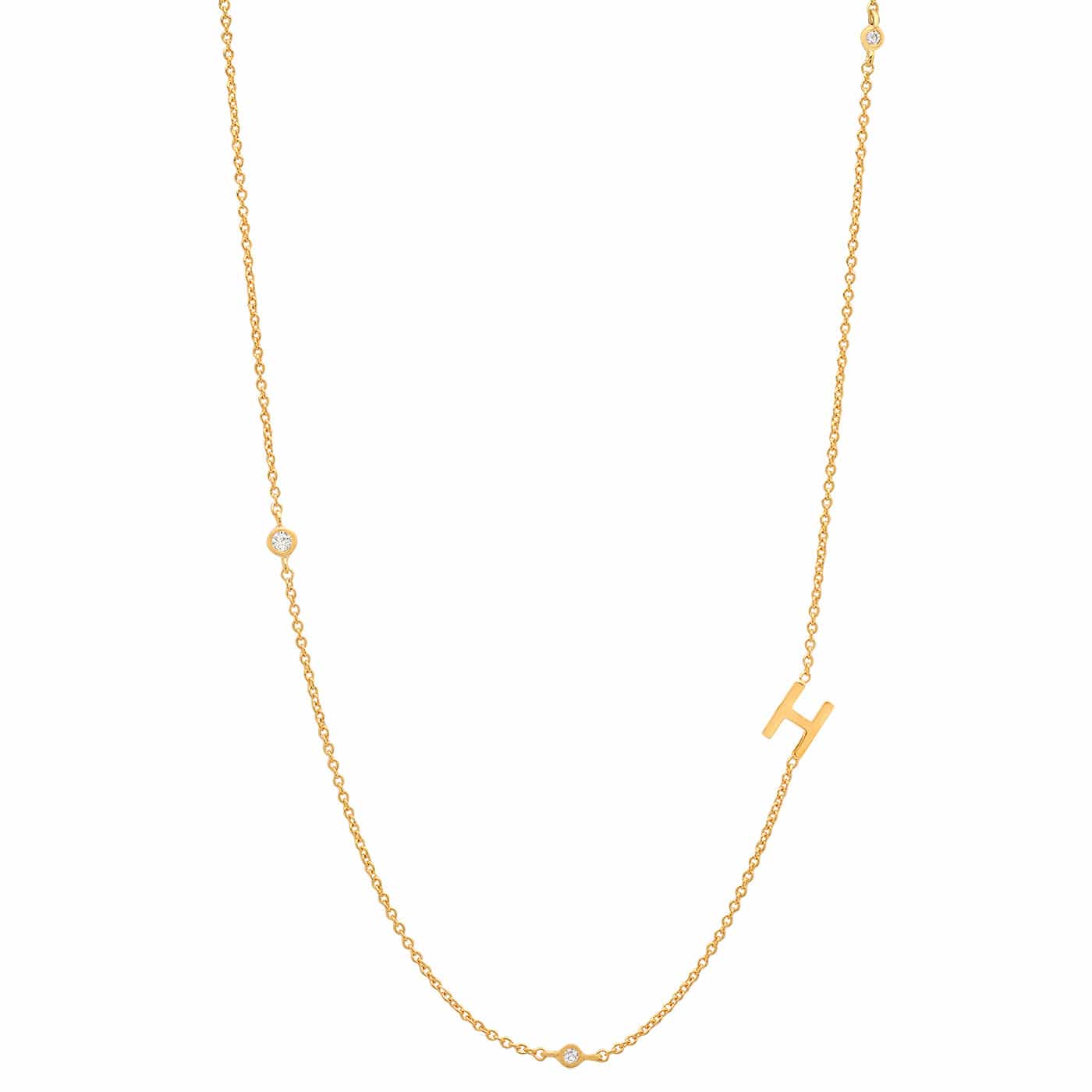 Tai Sideways Initial Necklace
