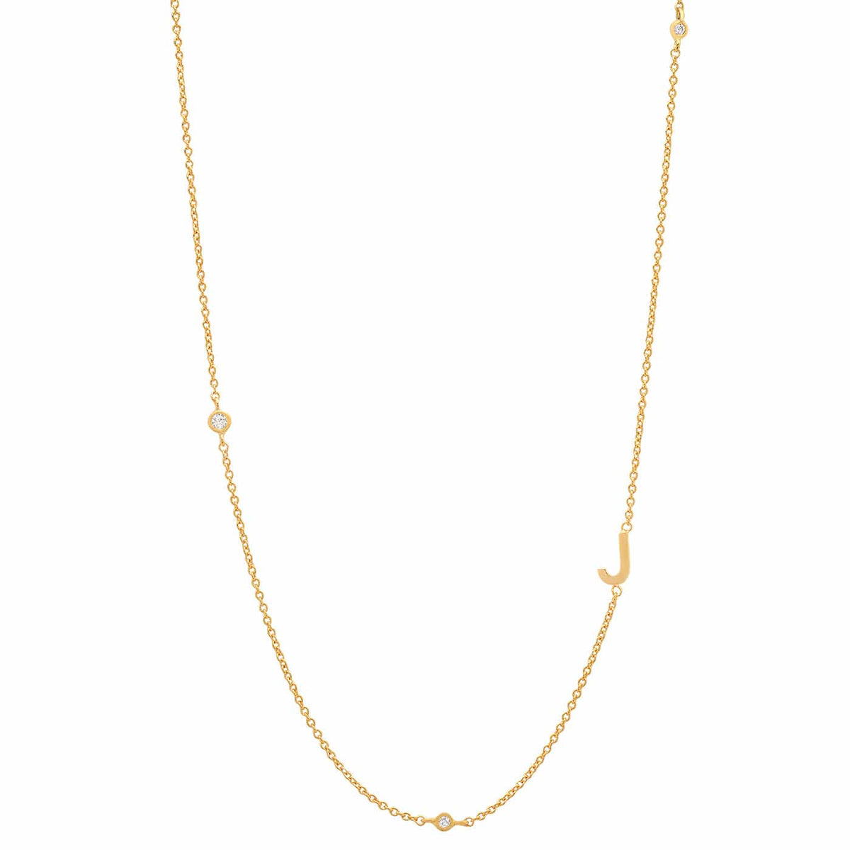 Tai Sideways Initial Necklace