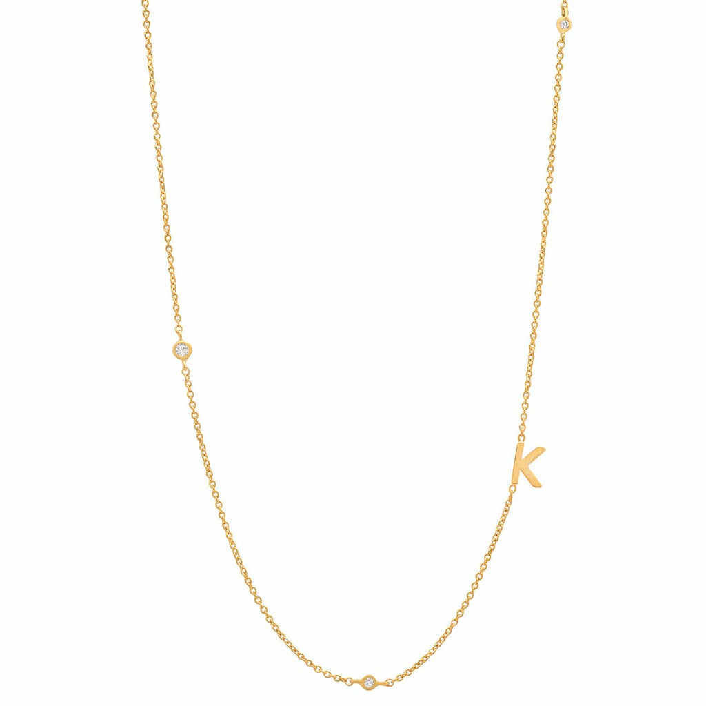 Tai Sideways Initial Necklace
