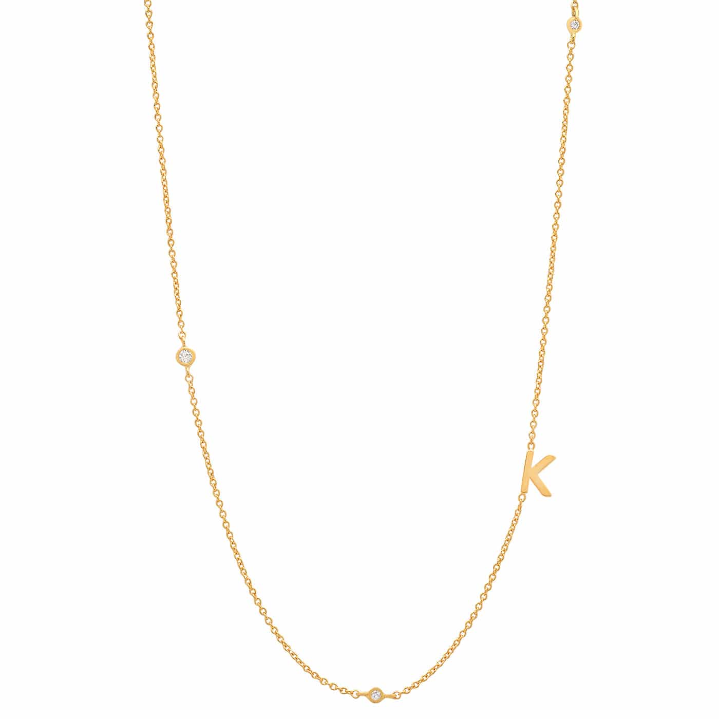 Tai Sideways Initial Necklace