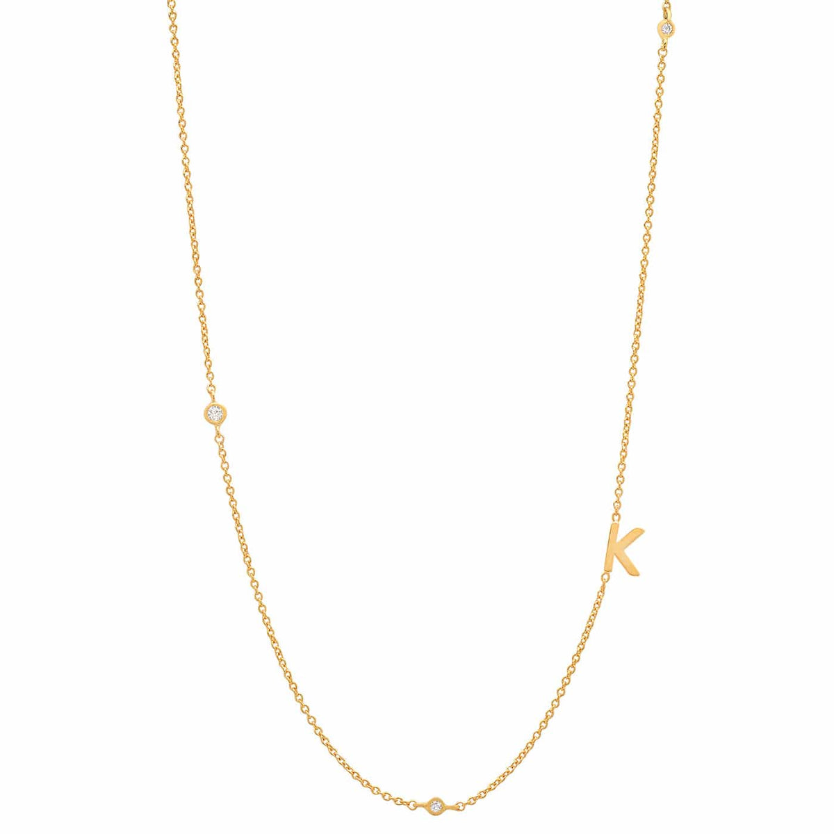 Tai Sideways Initial Necklace