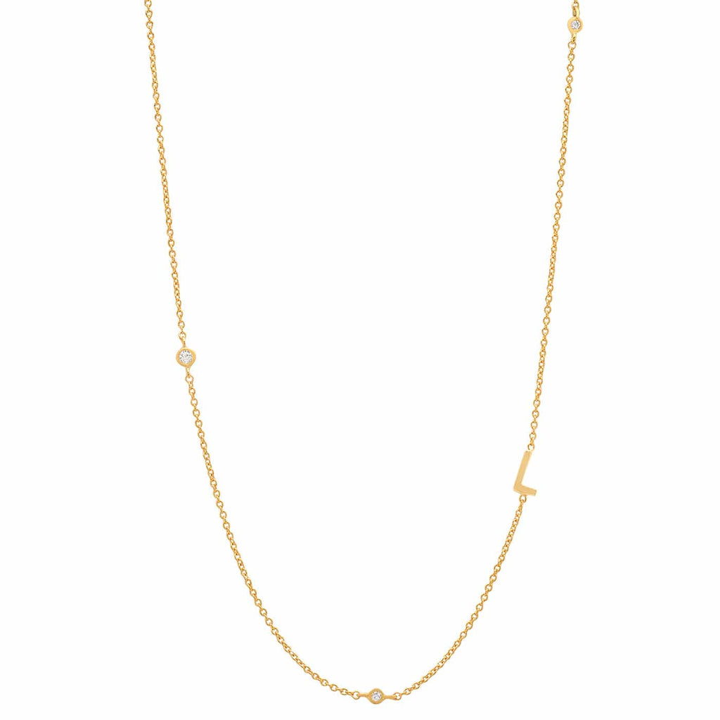 Tai Sideways Initial Necklace