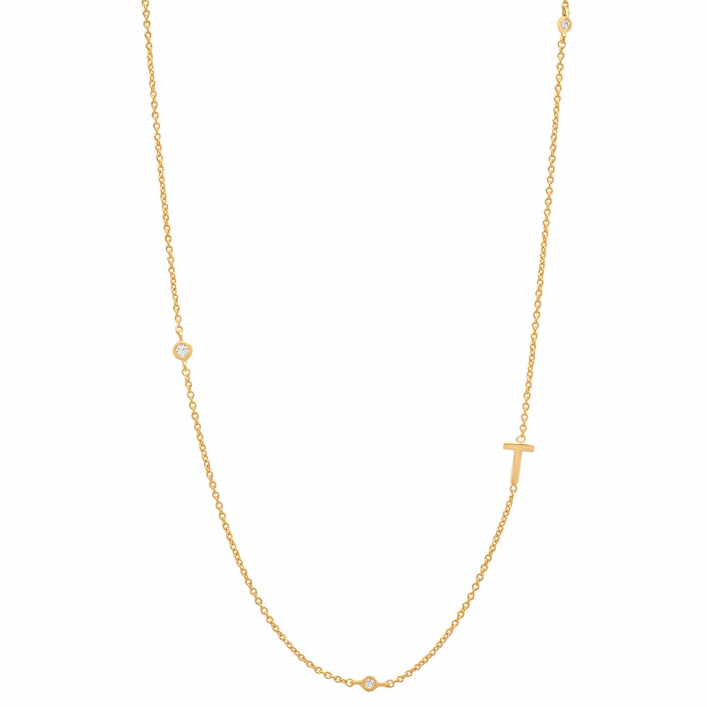Tai Sideways Initial Necklace