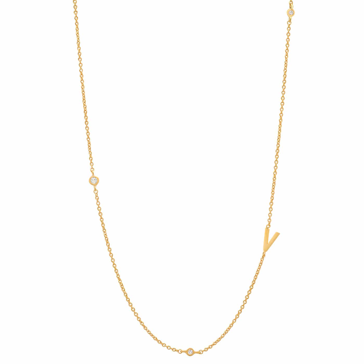 Tai Sideways Initial Necklace