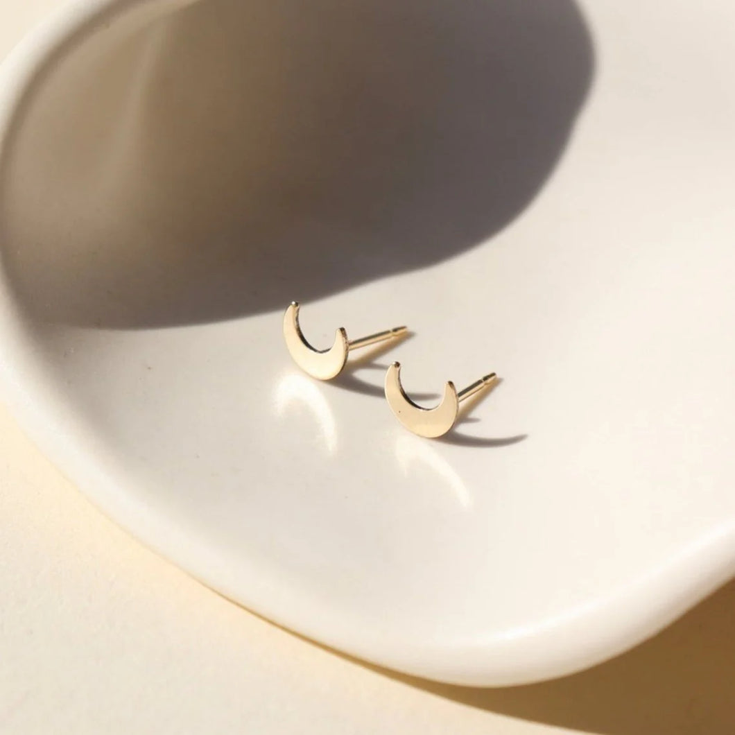 TKN Tiny Moon Studs