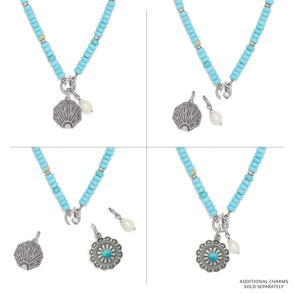 BRI Token Charm Turquoise Necklace