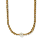 BRI Trust Your Journey Pearl Chain Short Necklace