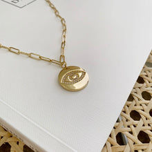 Load image into Gallery viewer, Evil Eye Coin Necklace
