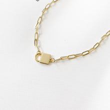 Load image into Gallery viewer, Vella Sideways Lock Necklace
