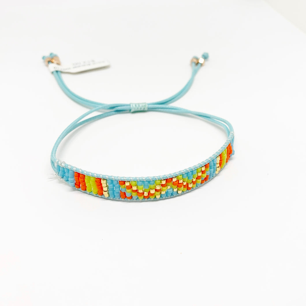 Sea Bead Woven Bracelet