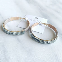 Load image into Gallery viewer, Landry Beaded Accent Hoops

