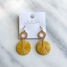 Load image into Gallery viewer, Victoria Straw Accent Earrings
