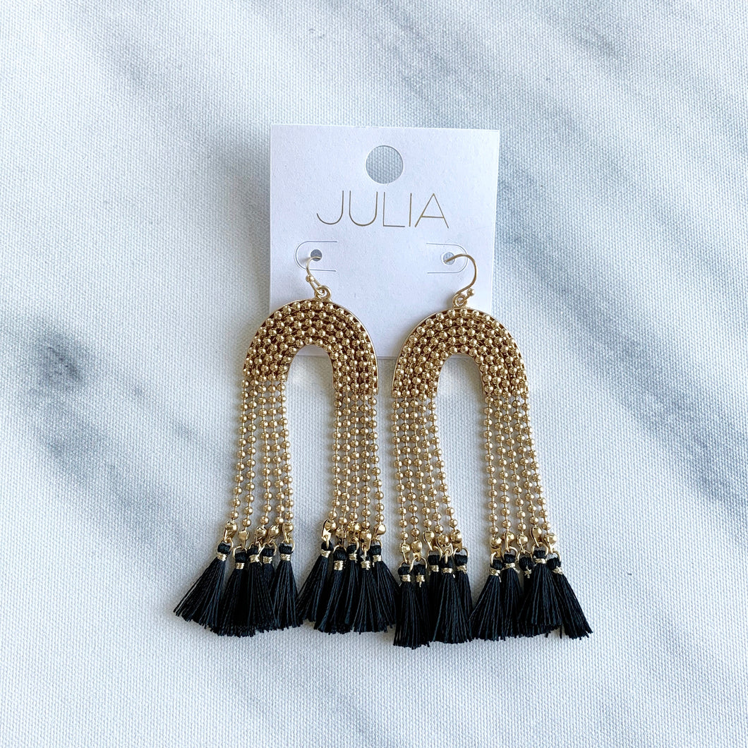 Sinead Chain and Tassel Accent Earrings