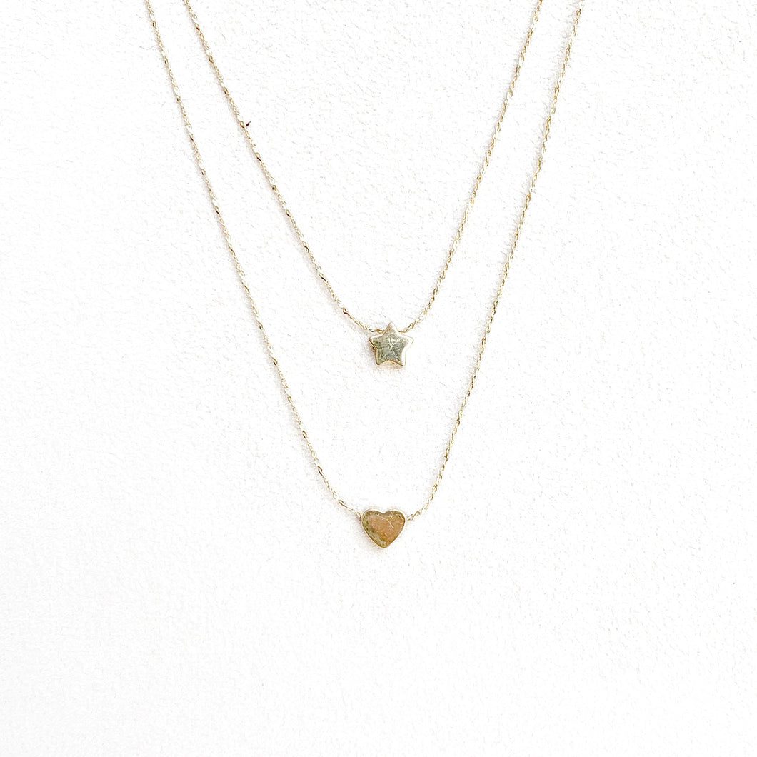 Star and Heart Necklace