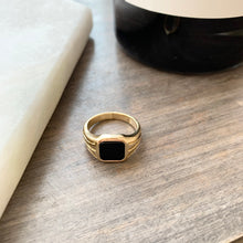 Load image into Gallery viewer, Black Signet Ring
