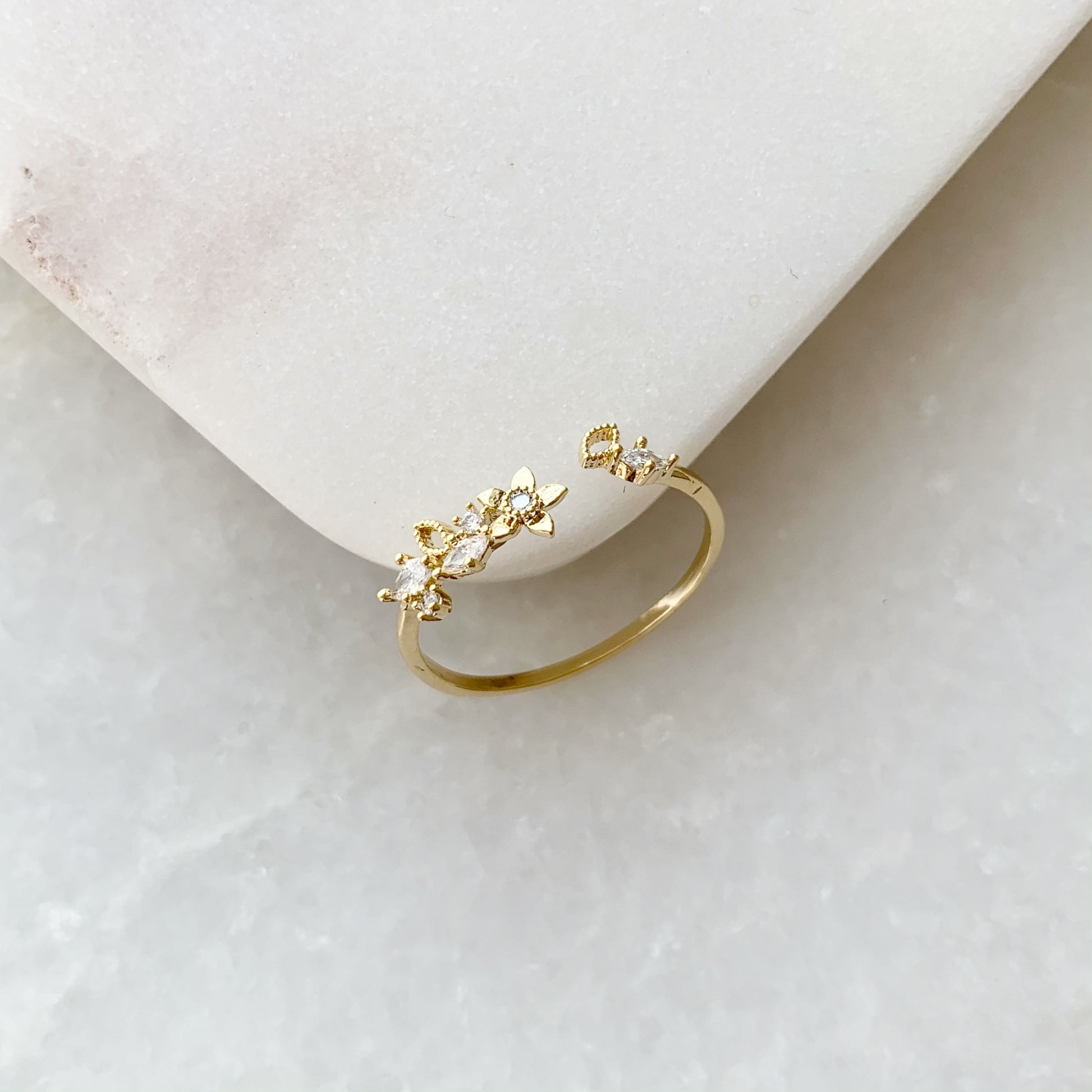 Petite Flower Cluster Ring