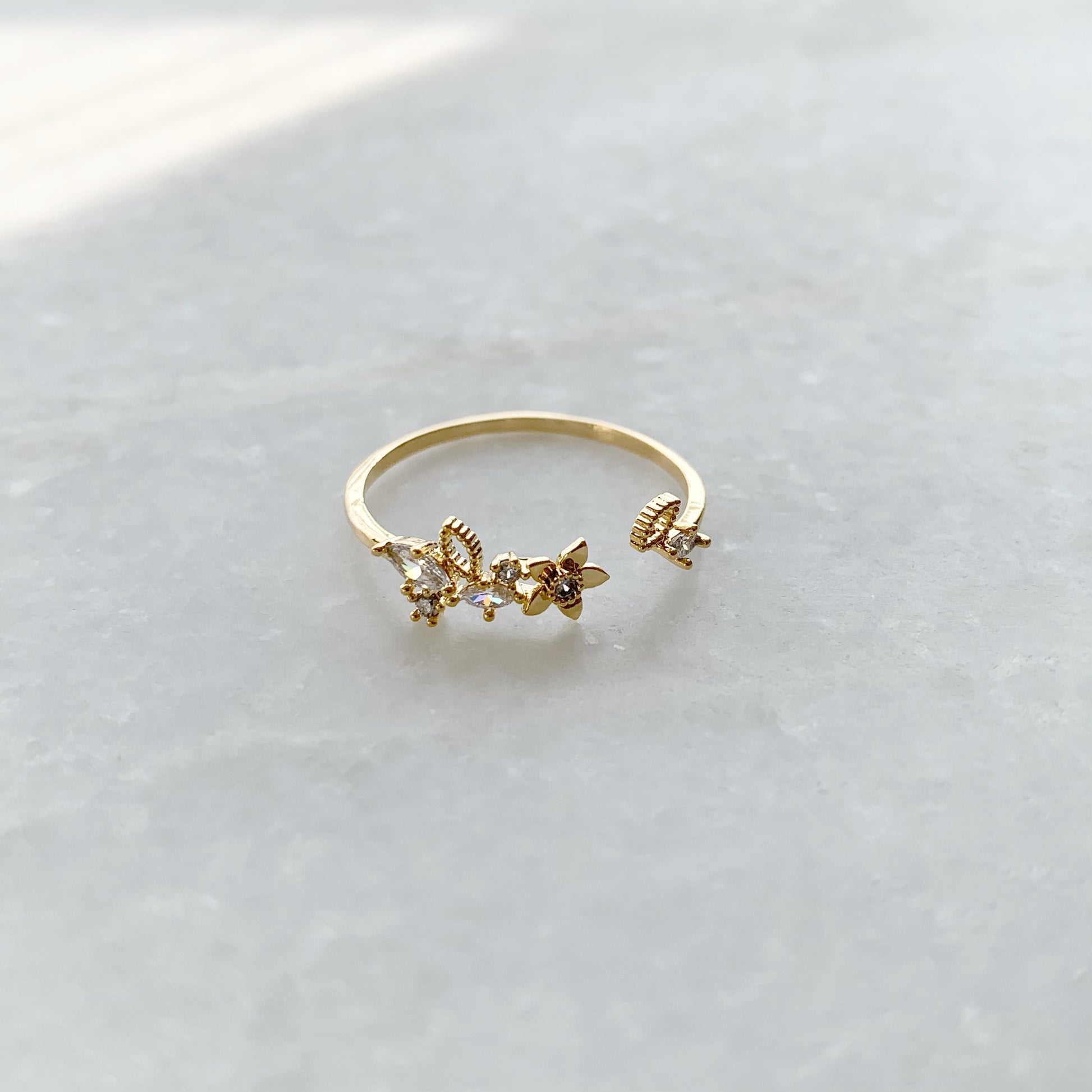 Petite Flower Cluster Ring