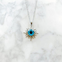 Load image into Gallery viewer, Sterling Silver Blue Eye Necklace
