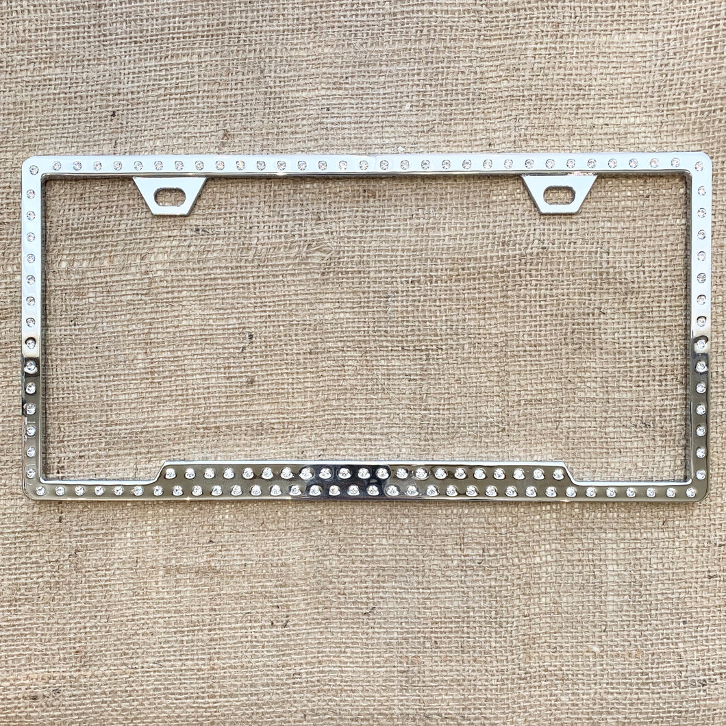 Slimline Swarovski Crystal License Plate Frame
