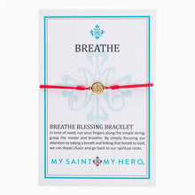 Load image into Gallery viewer, Breathe Blessing Bracelet with Gold Medallion
