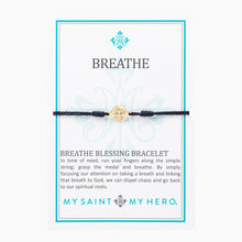 Load image into Gallery viewer, Breathe Blessing Bracelet with Gold Medallion
