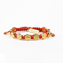Load image into Gallery viewer, Benedictine Blessing Bracelet with Gold Medallions
