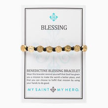 Load image into Gallery viewer, Benedictine Blessing Bracelet with Gold Medallions
